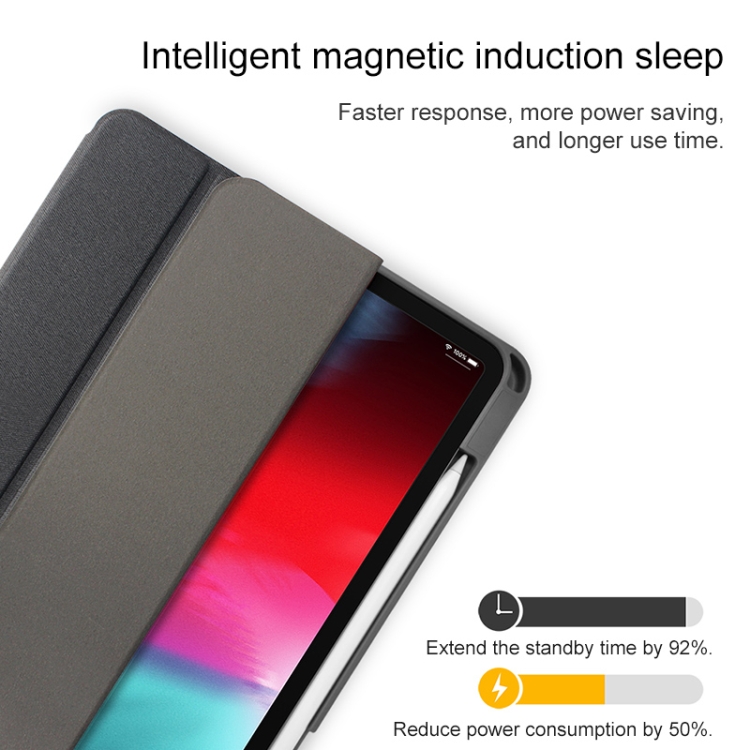 For iPad Pro 11 inch (2020) Mutural YASHI Series TPU + PU Cloth Pattern Texture Horizontal Flip Leather Tablet Case with Three-folding Holder & Pen Slot & Wake-up / Sleep Function(Blue) For iPad Pro 11 inch (2020) Mutural YASHI Series TPU + PU Cloth Pattern Texture Horizontal Flip Leather Tablet Case with Three-folding Holder & Pen Slot & Wake-up / Sleep Function(Blue)