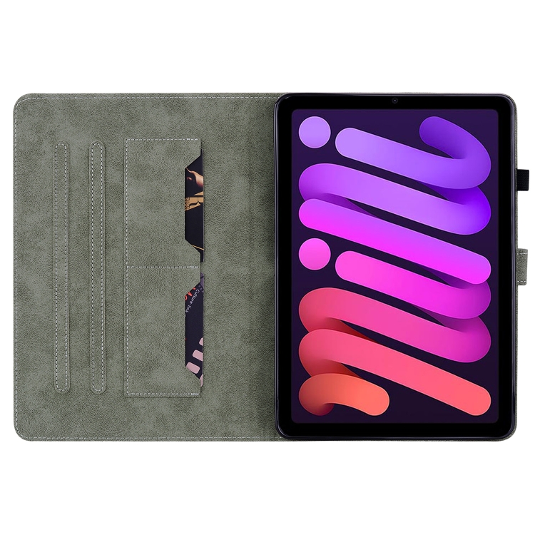 For iPad mini 6 Tiger Pattern PU Tablet Case With Sleep / Wake-up Function For iPad mini 2021(Grey) For iPad mini 6 Tiger Pattern PU Tablet Case With Sleep / Wake-up Function For iPad mini 2021(Grey)