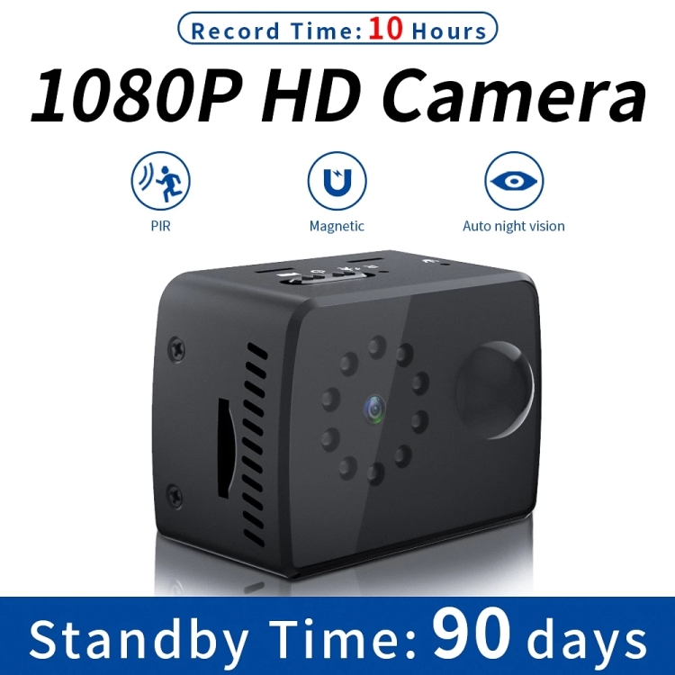 MD20 Mini 1080P HD Videocámara Visión Nocturna PIR Motion Action Micro Cámara (Negro) - 2
