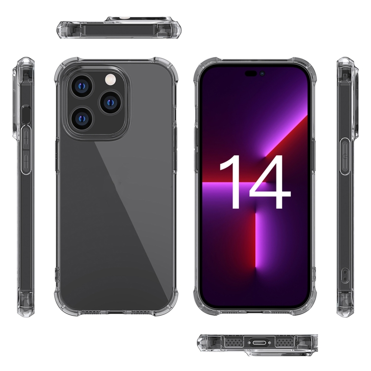 For iPhone 14 Rhino Shield Series TPU Shockproof Phone Case (Transparent Black)