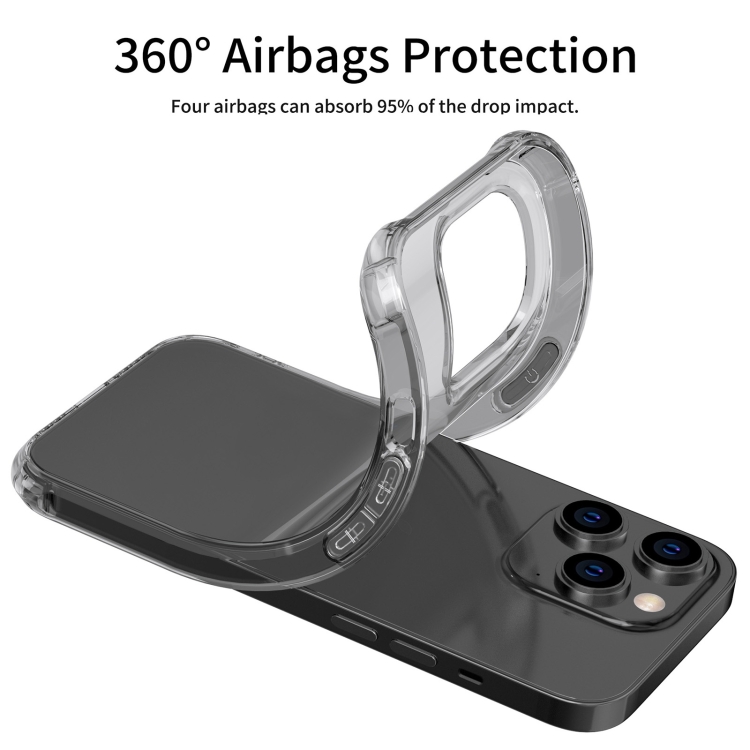 For iPhone 14 Rhino Shield Series TPU Shockproof Phone Case (Transparent Black)