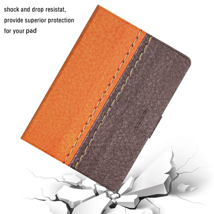 For iPad mini 2024 /mini 6 Stitching Solid Color Smart Leather Tablet Case(Orange) For iPad mini 2024 /mini 6 Stitching Solid Color Smart Leather Tablet Case(Orange)