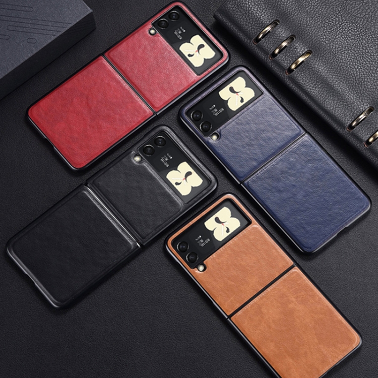 For Samsung Galaxy Z Flip4 5G Leather Shockproof Protective Phone Case(Red) For Samsung Galaxy Z Flip4 5G Leather Shockproof Protective Phone Case(Red)