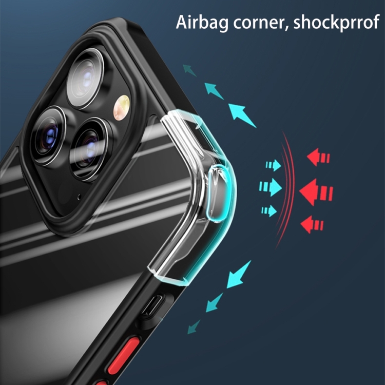 For iPhone 14 Plus Dawn Series Airbag TPU+PC Phone Case (Black) For iPhone 14 Plus Dawn Series Airbag TPU+PC Phone Case (Black)