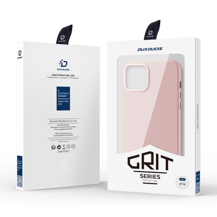 For iPhone 14 / 13 DUX DUCIS Grit Series MagSafe Phone Case (Pink) For iPhone 14 / 13 DUX DUCIS Grit Series MagSafe Phone Case (Pink)