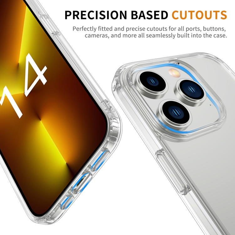 For iPhone 14 Shockproof TPU + Acrylic Transparent Phone Case For iPhone 14 Shockproof TPU + Acrylic Transparent Phone Case
