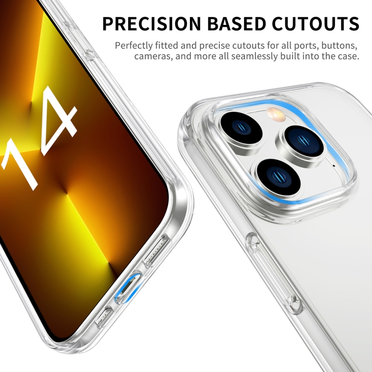 For iPhone 14 Pro Stereo Sound Design 1.2mm Transparent TPU Phone Case For iPhone 14 Pro Stereo Sound Design 1.2mm Transparent TPU Phone Case