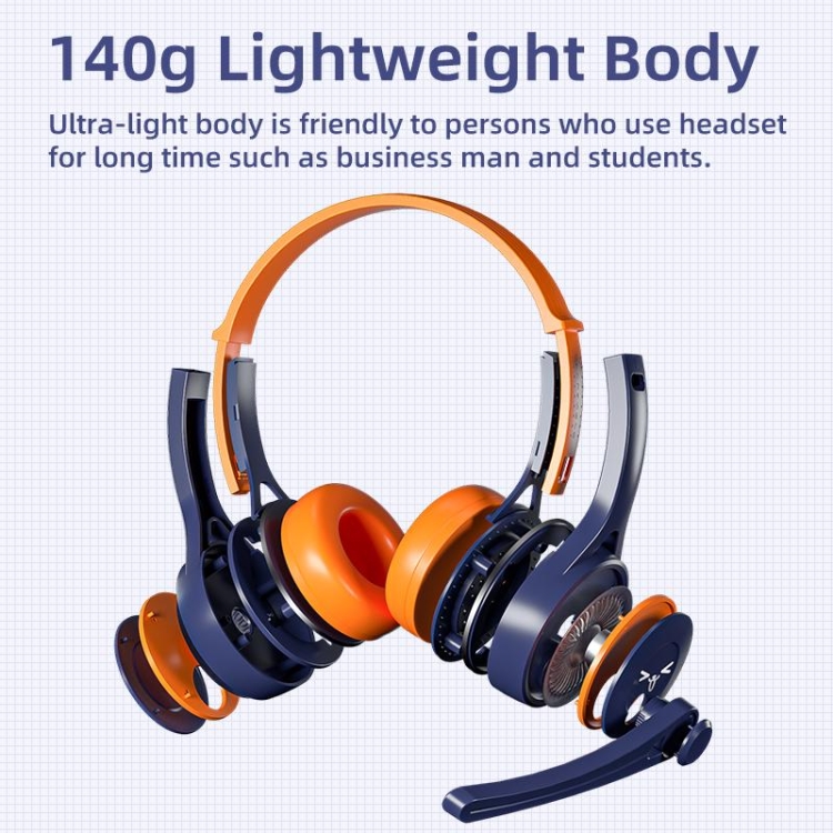 SOYTO SY-G30 Auriculares ergonómicos para juegos con cancelación de ruido con cable, interfaz: 3,5 mm (azul naranja) - B2