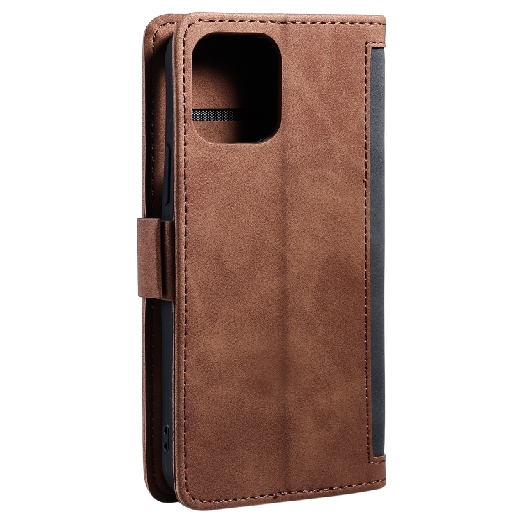 For iPhone 14 Plus Retro Splicing Leather Phone Case (Grey) For iPhone 14 Plus Retro Splicing Leather Phone Case (Grey)