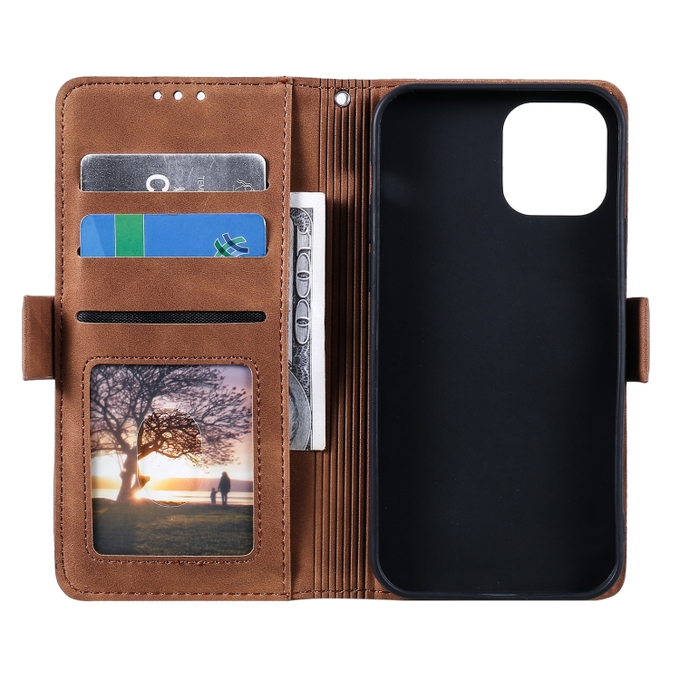 For iPhone 14 Plus Retro Splicing Leather Phone Case (Grey) For iPhone 14 Plus Retro Splicing Leather Phone Case (Grey)