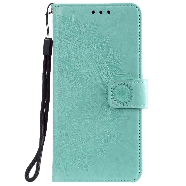 For iPhone 14 Totem Flower Embossed Leather Case (Green) For iPhone 14 Totem Flower Embossed Leather Case (Green)