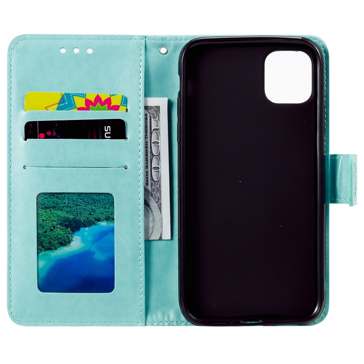 For iPhone 14 Totem Flower Embossed Leather Case (Green) For iPhone 14 Totem Flower Embossed Leather Case (Green)