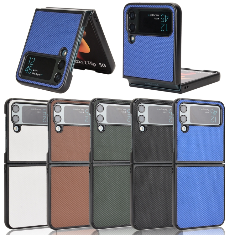 For Samsung Galaxy Z Flip4 Pasted Leather Protective Phone Case(White) For Samsung Galaxy Z Flip4 Pasted Leather Protective Phone Case(White)