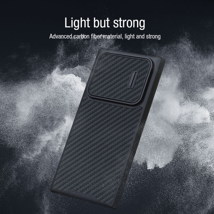 For Samsung Galaxy S22 Ultra 5G NILLKIN Synthetic Fiber Camshield Phone Case(Black) For Samsung Galaxy S22 Ultra 5G NILLKIN Synthetic Fiber Camshield Phone Case(Black)