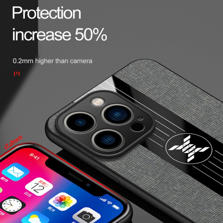 For iPhone 14 Pro Max XINLI Stitching Cloth Textue TPU Phone Case (Red) For iPhone 14 Pro Max XINLI Stitching Cloth Textue TPU Phone Case (Red)