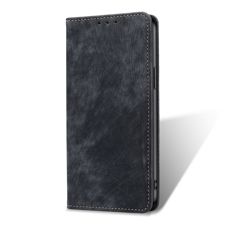 For Samsung Galaxy S22 5G RFID Anti-theft Brush Magnetic Leather Phone Case(Black) For Samsung Galaxy S22 5G RFID Anti-theft Brush Magnetic Leather Phone Case(Black)