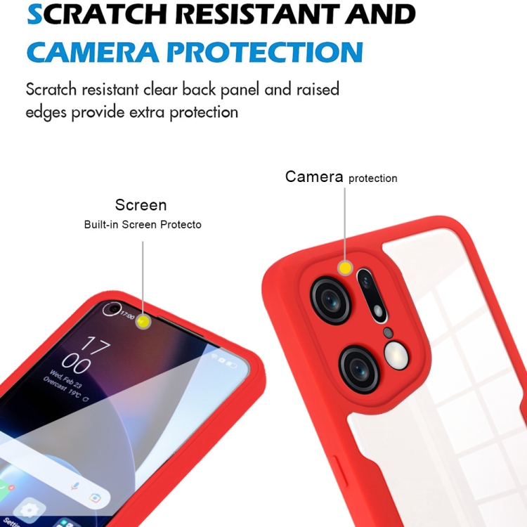 Custodia Per Oppo Find N3 Flip – Cover In PU E TPU Rossa Con Supporto Ricarica Wireless E Ritagli Precisi