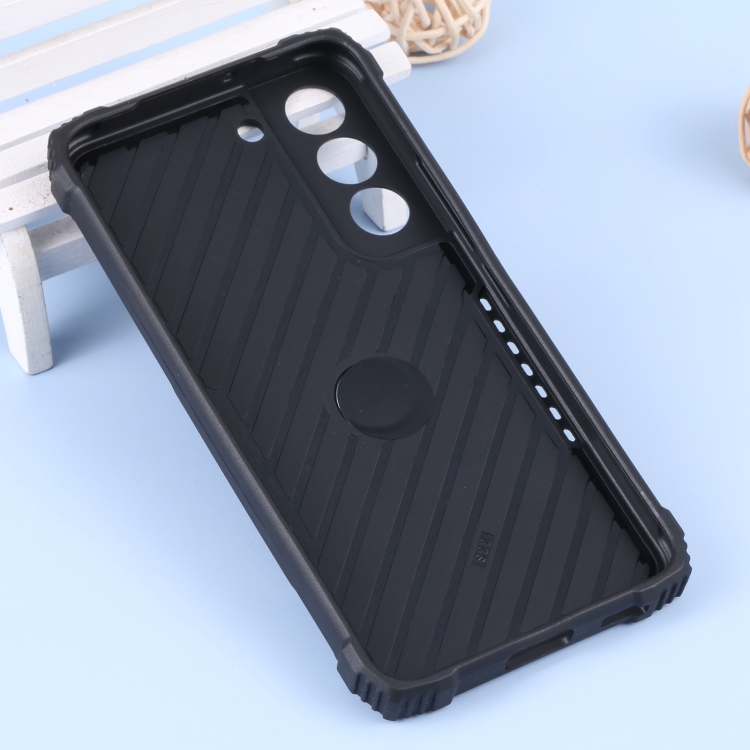 For Samsung Galaxy S22 5G Lanyard Aluminum and TPU Phone Case(Black) For Samsung Galaxy S22 5G Lanyard Aluminum and TPU Phone Case(Black)
