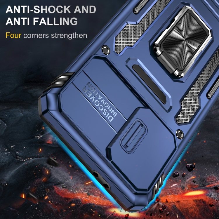 For Samsung Galaxy S21 5G Armor PC + TPU Camera Shield Phone Case(Navy Blue) For Samsung Galaxy S21 5G Armor PC + TPU Camera Shield Phone Case(Navy Blue)