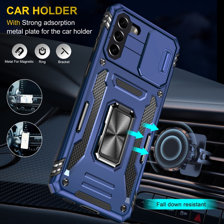 For Samsung Galaxy S21 5G Armor PC + TPU Camera Shield Phone Case(Navy Blue) For Samsung Galaxy S21 5G Armor PC + TPU Camera Shield Phone Case(Navy Blue)