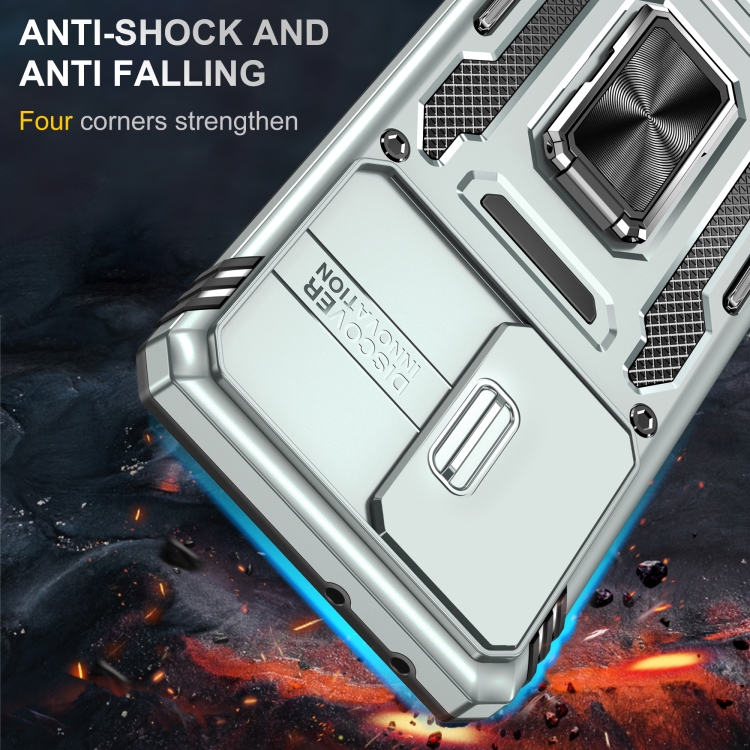 For Samsung Galaxy S21 Ultra 5G Armor PC + TPU Camera Shield Phone Case(Grey) For Samsung Galaxy S21 Ultra 5G Armor PC + TPU Camera Shield Phone Case(Grey)