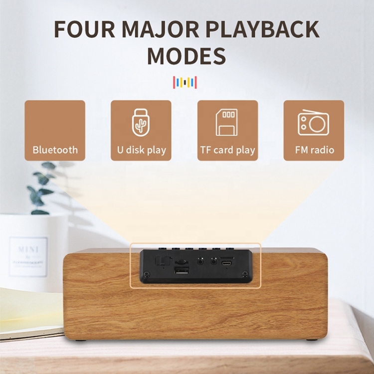 K1 Multifunctional Desktop Wooden Bluetooth Speaker Wireless Loudspeaker(Dark Brown) K1 Multifunctional Desktop Wooden Bluetooth Speaker Wireless Loudspeaker(Dark Brown)