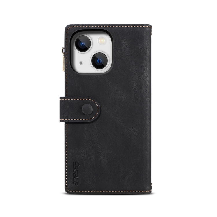 For iPhone 14 Plus Retro Frosted RFID Flip Leather Phone Case (Black) For iPhone 14 Plus Retro Frosted RFID Flip Leather Phone Case (Black)