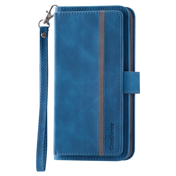 For iPhone 11 9 Card Slots Splicing Magnetic Leather Flip Case (Blue) For iPhone 11 9 Card Slots Splicing Magnetic Leather Flip Case (Blue)