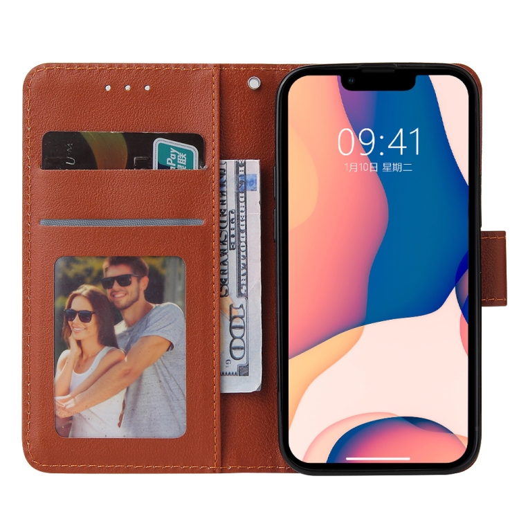 For iPhone 14 Multifunctional Horizontal Flip Leather Case with Three Card Slot (Brown) - 3
