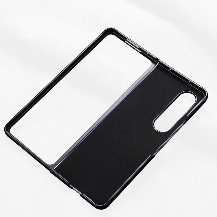For Samsung Galaxy Z Fold4 Litchi Texture Genuine Leather Phone Case(Blue) For Samsung Galaxy Z Fold4 Litchi Texture Genuine Leather Phone Case(Blue)