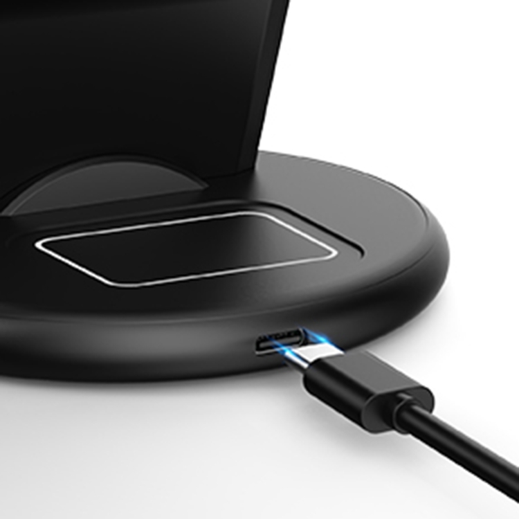 W02 3 in 1 Magnetic Wireless Charger(Black)