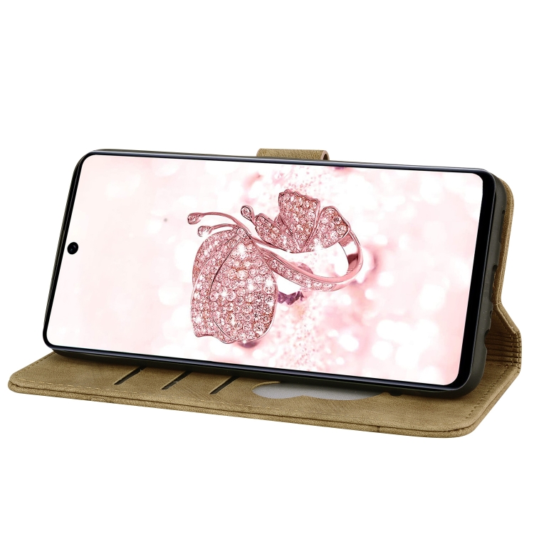 For Samsung Galaxy S22 5G Cartoon Sakura Cat Embossed Leather Phone Case(Brown) For Samsung Galaxy S22 5G Cartoon Sakura Cat Embossed Leather Phone Case(Brown)