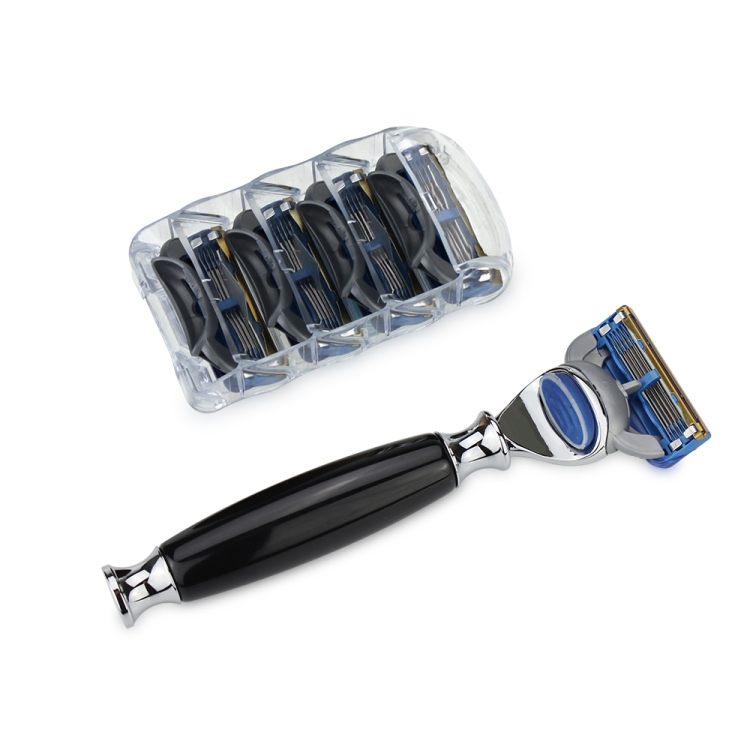 FK-5 Kit de maquinilla de afeitar manual para hombres con brocha de afeitar  / cuenco / jabón /