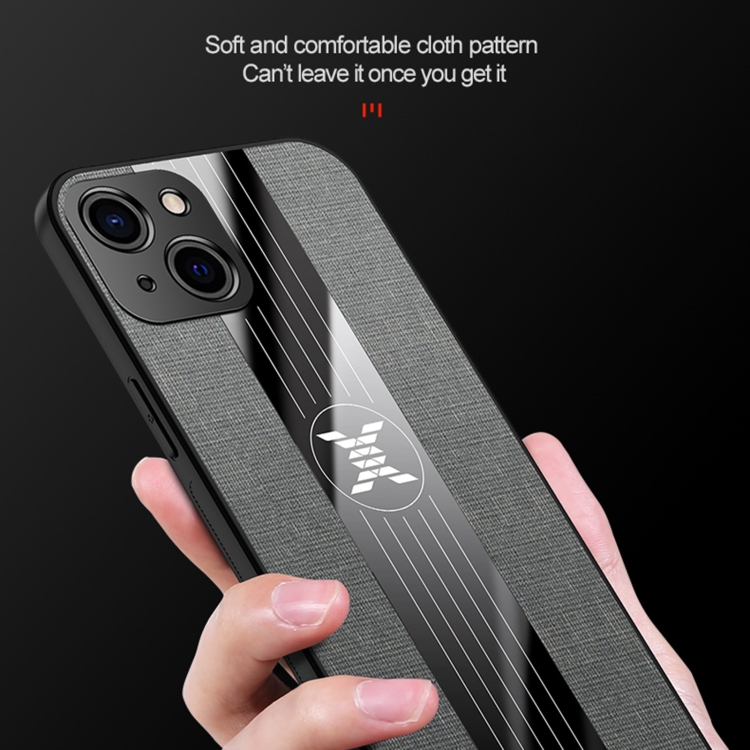 For iPhone 13 Pro Max XINLI Stitching Cloth Texture TPU Phone Case For iPhone 13(Blue) For iPhone 13 Pro Max XINLI Stitching Cloth Texture TPU Phone Case For iPhone 13(Blue)