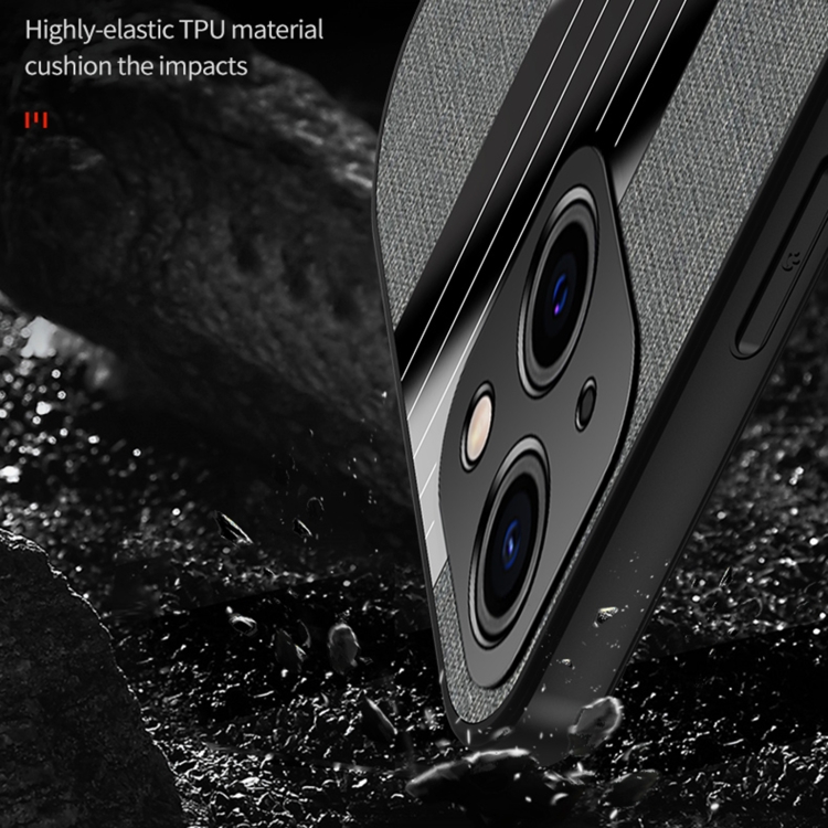 For iPhone 13 Pro Max XINLI Stitching Cloth Texture TPU Phone Case For iPhone 13(Blue) For iPhone 13 Pro Max XINLI Stitching Cloth Texture TPU Phone Case For iPhone 13(Blue)