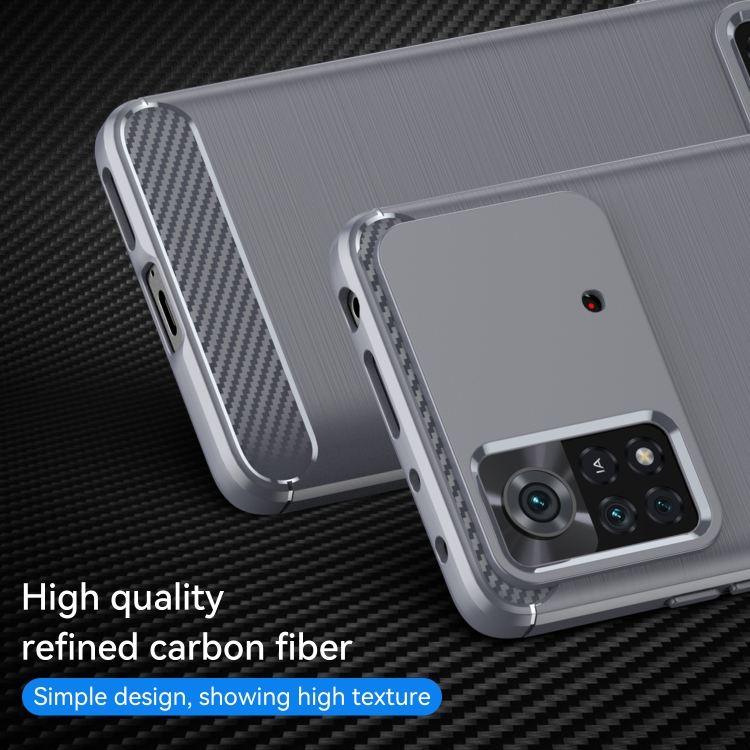 Xiaomi Poco X4 Pro 5G Brushed TPU Case - Carbon Fiber