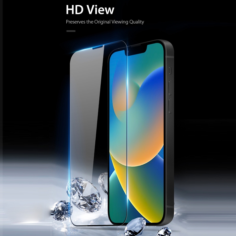 For iPhone 14 Plus / 13 Pro Max 10pcs DUX DUCIS 0.33mm 9H Medium Alumina Tempered Glass Film(Black)