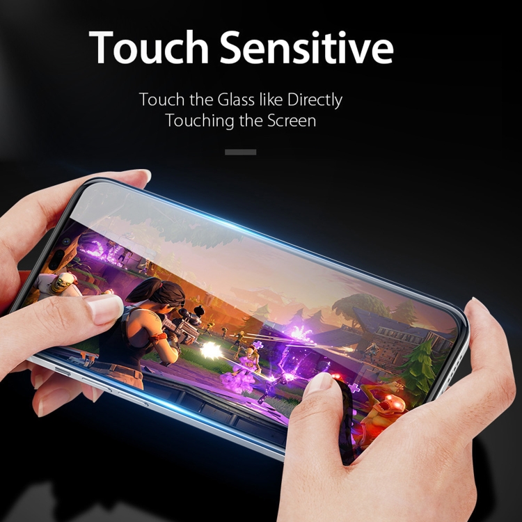 For iPhone 14 Plus / 13 Pro Max 10pcs DUX DUCIS 0.33mm 9H Medium Alumina Tempered Glass Film(Black)