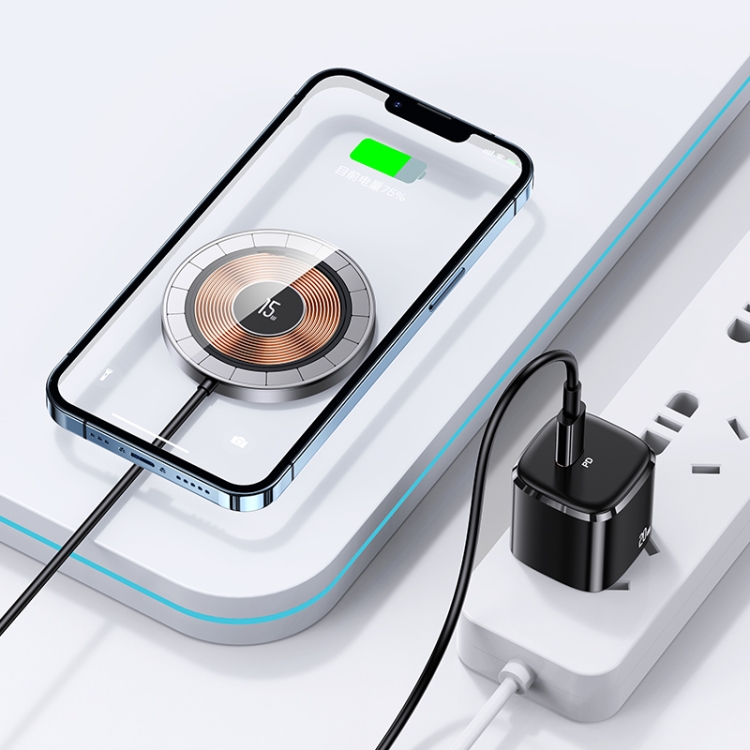 USAMS US-CD183 15W Aluminum Alloy Transparent Magnetic Wireless Charger(Black) USAMS US-CD183 15W Aluminum Alloy Transparent Magnetic Wireless Charger(Black)