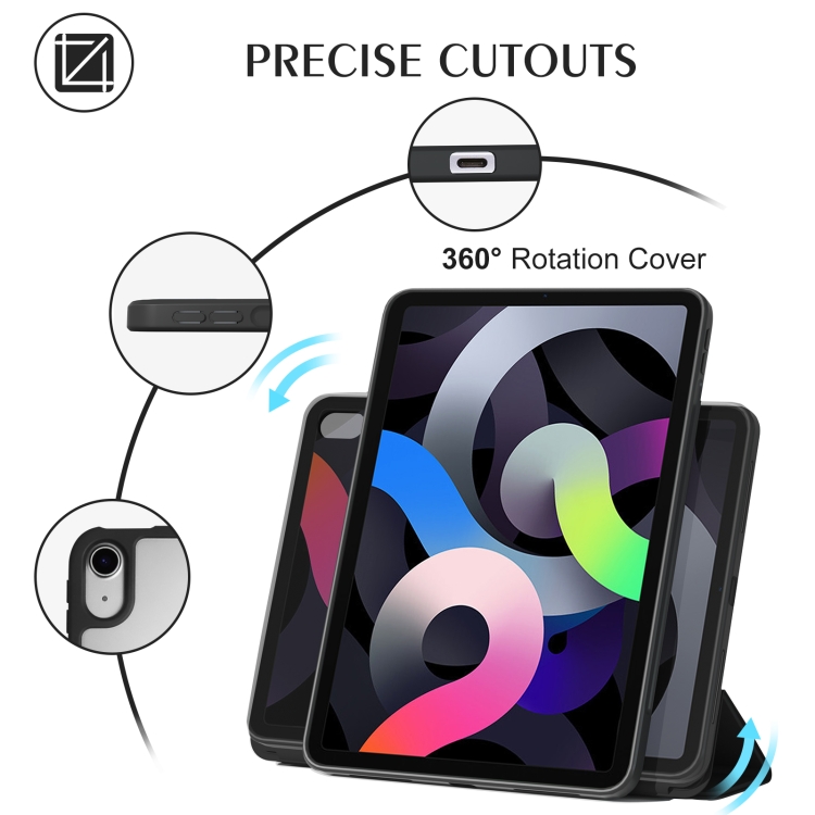 Trifold Magnetic Rotating Smart Case For iPad Air 2022 / 2020 10.9(Black) Trifold Magnetic Rotating Smart Case For iPad Air 2022 / 2020 10.9(Black)
