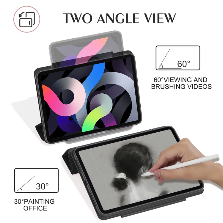 Trifold Magnetic Rotating Smart Case For iPad Air 2022 / 2020 10.9(Black) Trifold Magnetic Rotating Smart Case For iPad Air 2022 / 2020 10.9(Black)