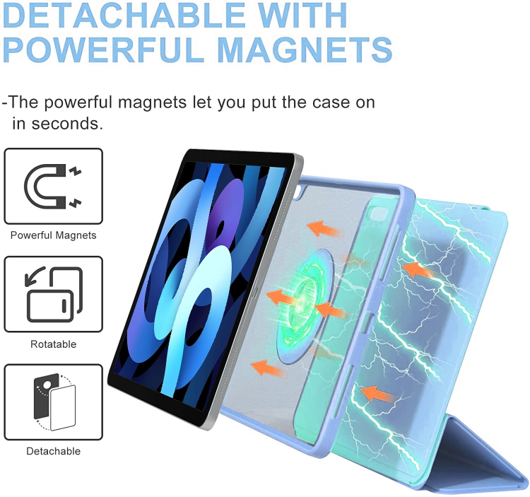 Trifold Magnetic Rotating Smart Case For iPad Pro 12.9 2018 / 2020