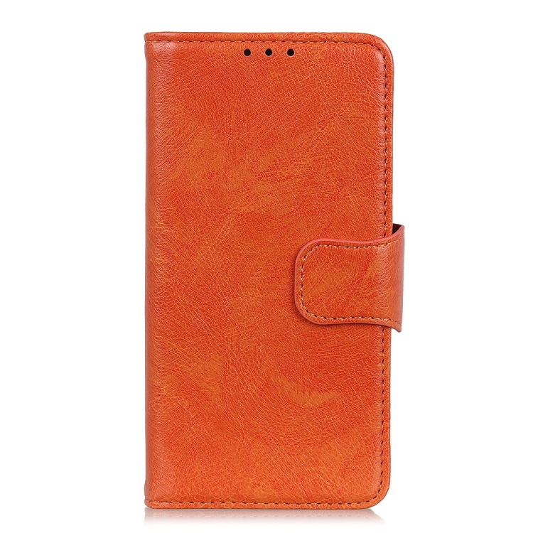 For iPhone 14 Nappa Texture Leather Case (Orange) For iPhone 14 Nappa Texture Leather Case (Orange)