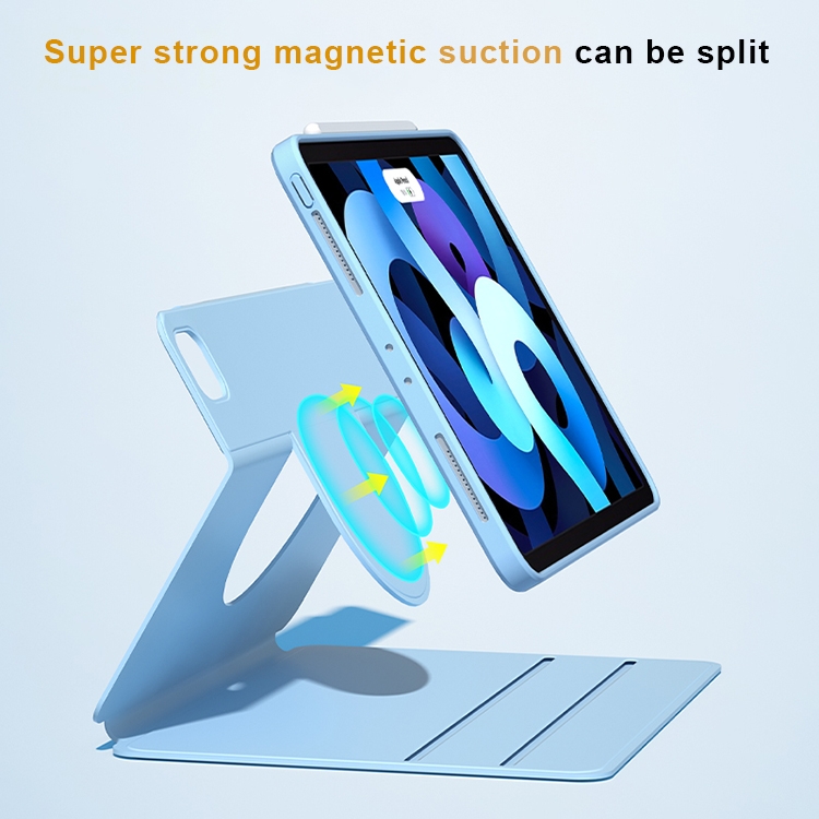 For iPad Pro 12.9 2022 / 2021 / 2020 / 2018 Front Stand Rotating Clear Back Smart Tablet Case(Black) For iPad Pro 12.9 2022 / 2021 / 2020 / 2018 Front Stand Rotating Clear Back Smart Tablet Case(Black)