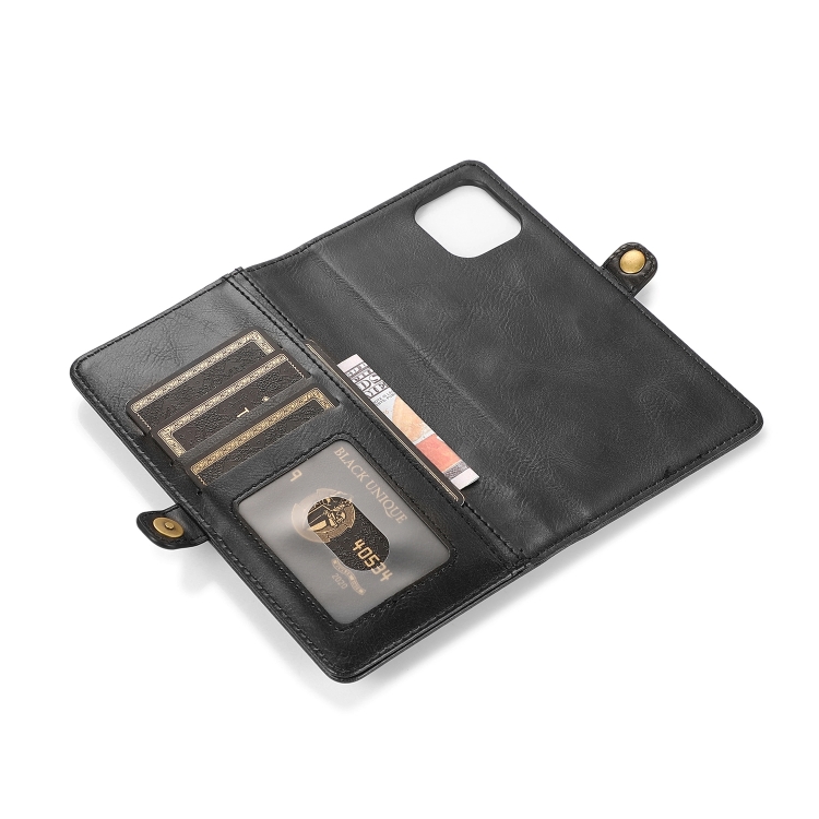 For iPhone 14 Plus Strong Magnetic Detachable Leather Case (Black)