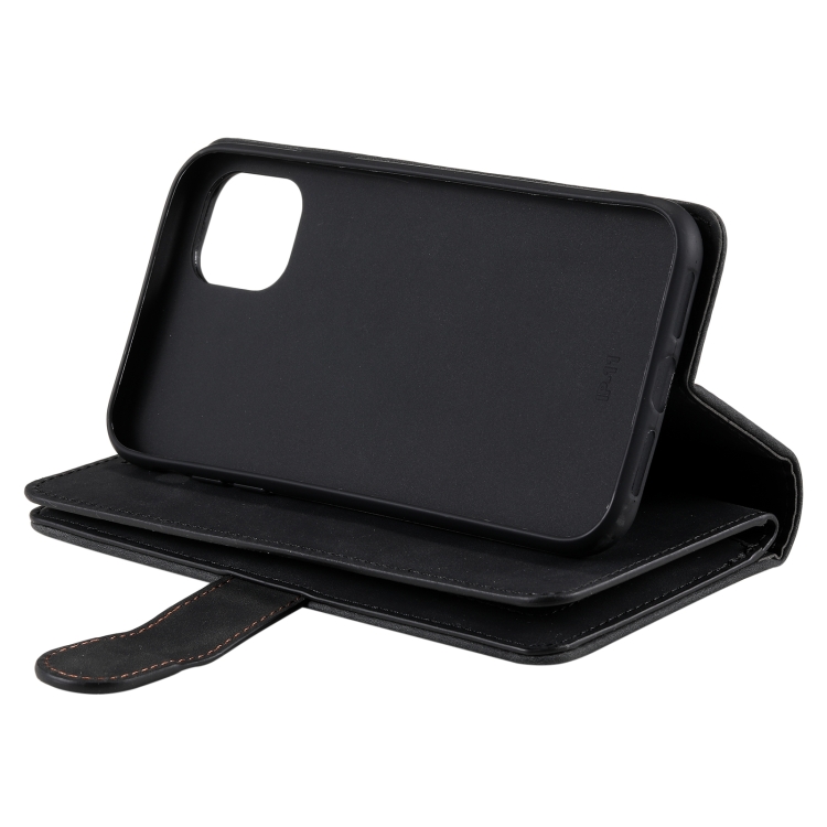 For iPhone 14 Pro 9 Card Slots Zipper Bag Leather Case(Black) For iPhone 14 Pro 9 Card Slots Zipper Bag Leather Case(Black)