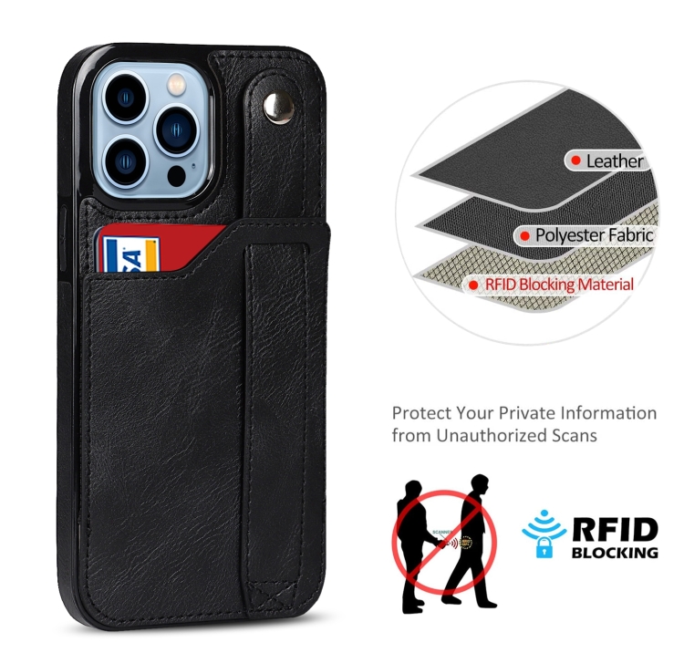 For iPhone 14 Pro Max Wrist Strap Holder Phone Case (Black) For iPhone 14 Pro Max Wrist Strap Holder Phone Case (Black)