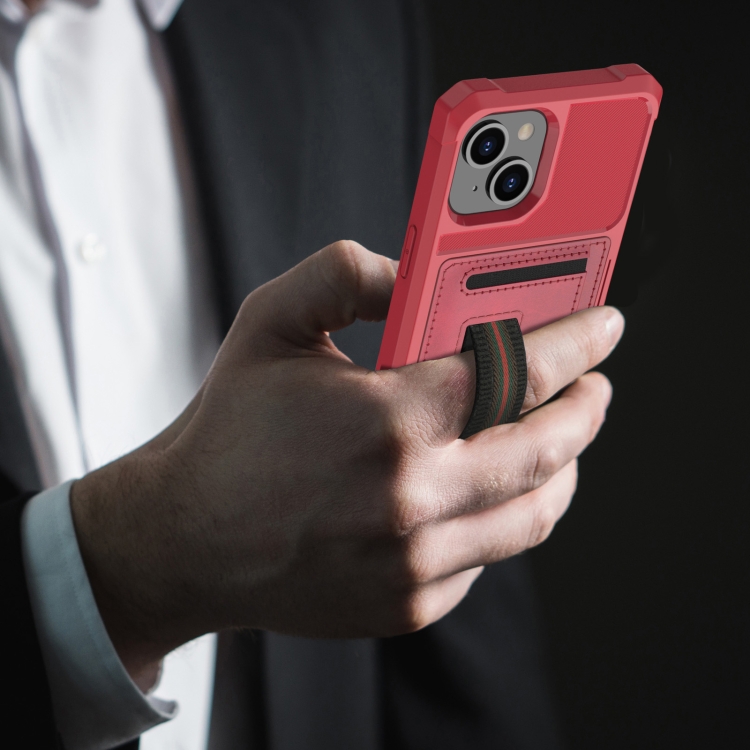 For iPhone 13 mini ZM06 Card Bag TPU + Leather Phone Case (Red) For iPhone 13 mini ZM06 Card Bag TPU + Leather Phone Case (Red)