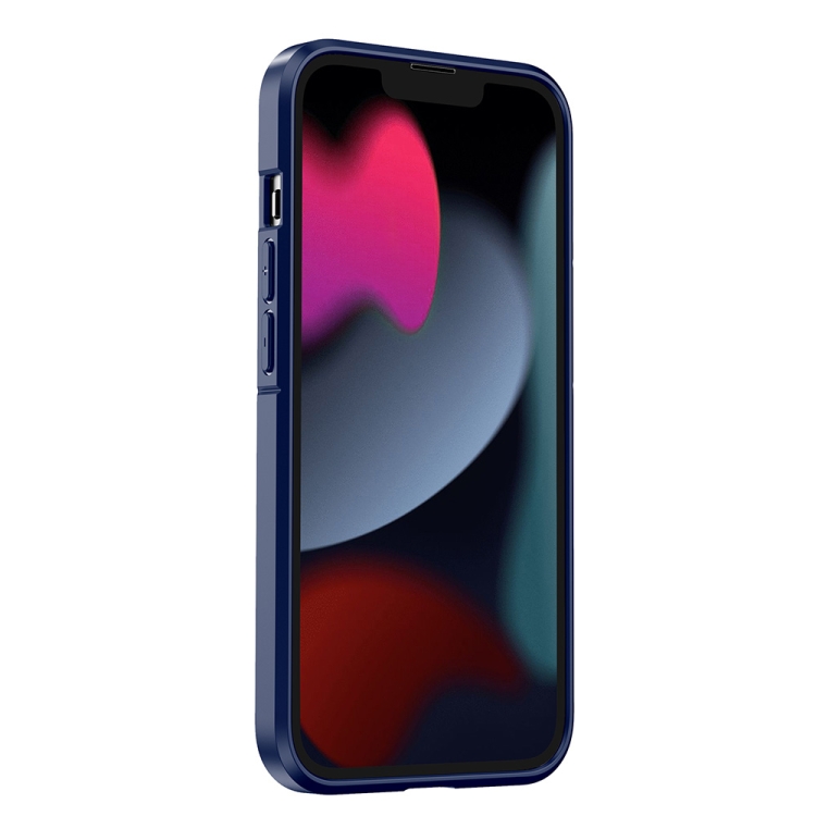 For iPhone 14 Pro wlons Ice-Crystal Matte Four-corner Airbag Case(Blue) For iPhone 14 Pro wlons Ice-Crystal Matte Four-corner Airbag Case(Blue)