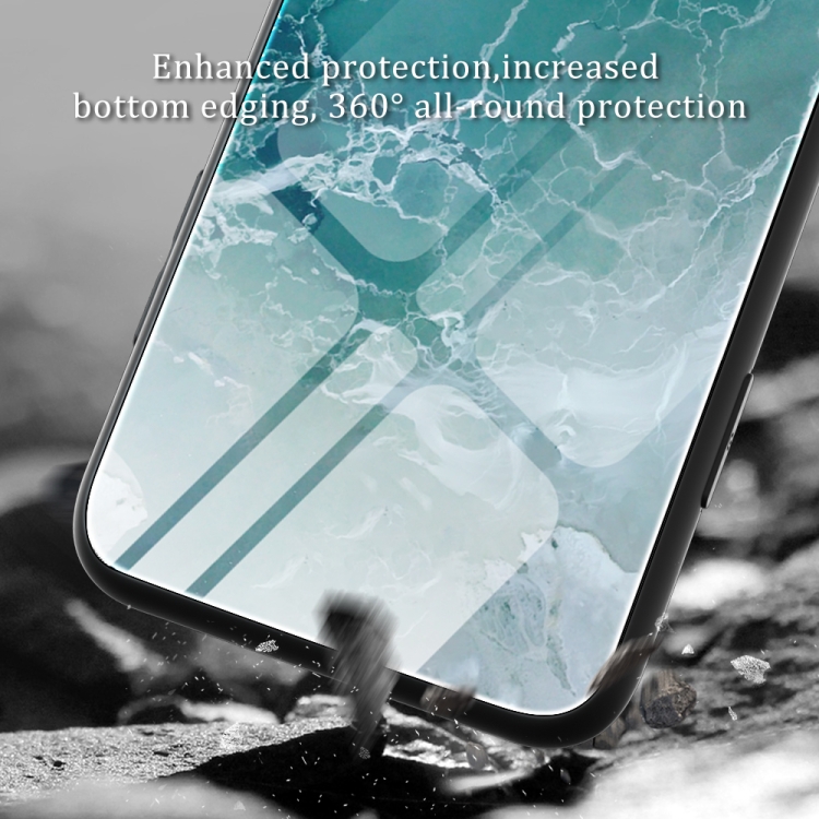 For Samsung Galaxy S21 5G Marble Pattern Glass Protective Phone Case(Typhoon) For Samsung Galaxy S21 5G Marble Pattern Glass Protective Phone Case(Typhoon)